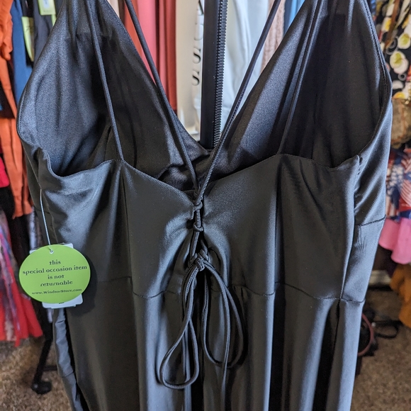 NWT- Sexy Black Long  Dress - Picture 11 of 16